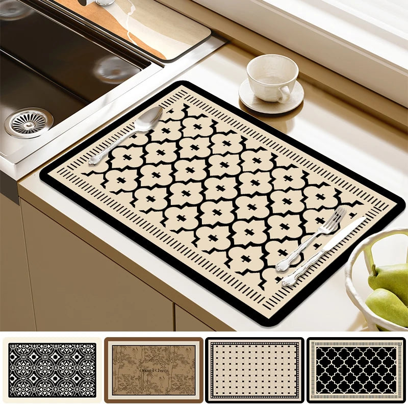 Dish Drying Mat Super Absorbent Draining Mat Large