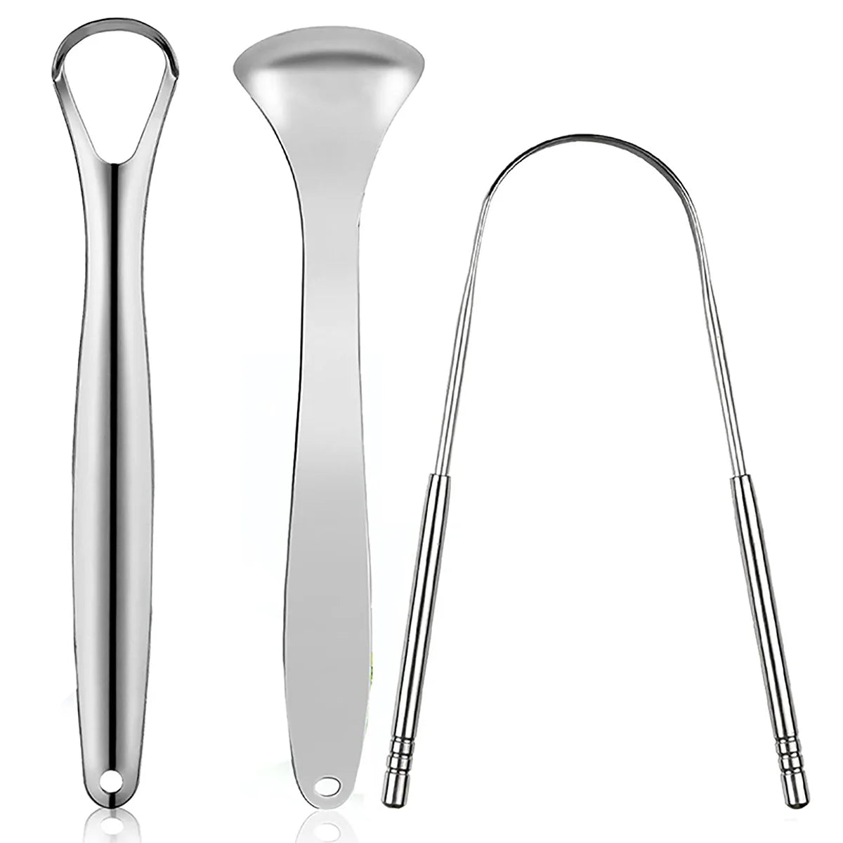 Premium 1pcs/3pcs Metal Tongue Scraper Cleaner Adults &