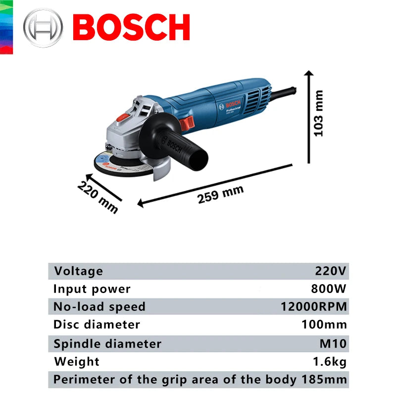 Original Bosch Gws 800 Angle Grinder Corded Polisher
