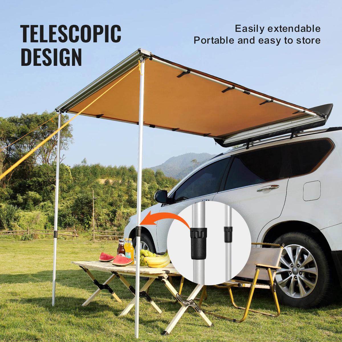 Succebuy Vehicle Awning Retractable Car Side Awning Car