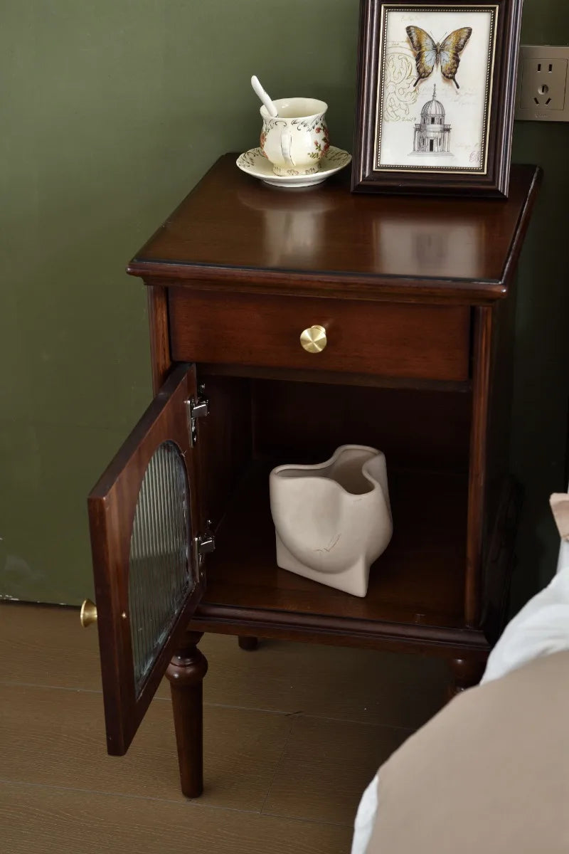 Solid Wood Bedside Table Bedroom Furniture Victorian Antique