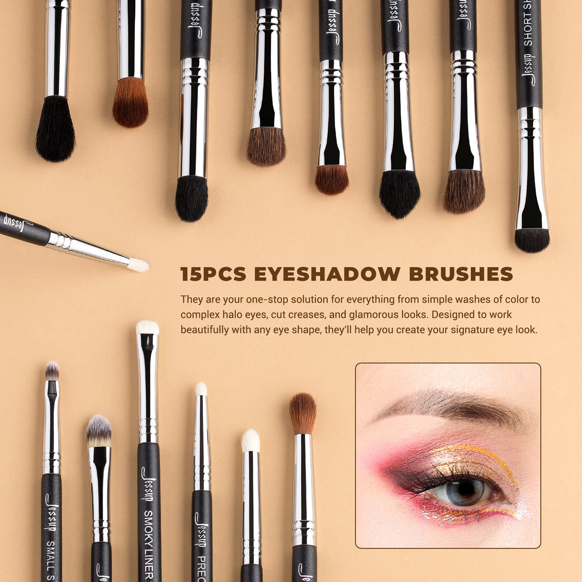 Jessup Professional Makeup Brushes 35pcs Synthetic Foundation
