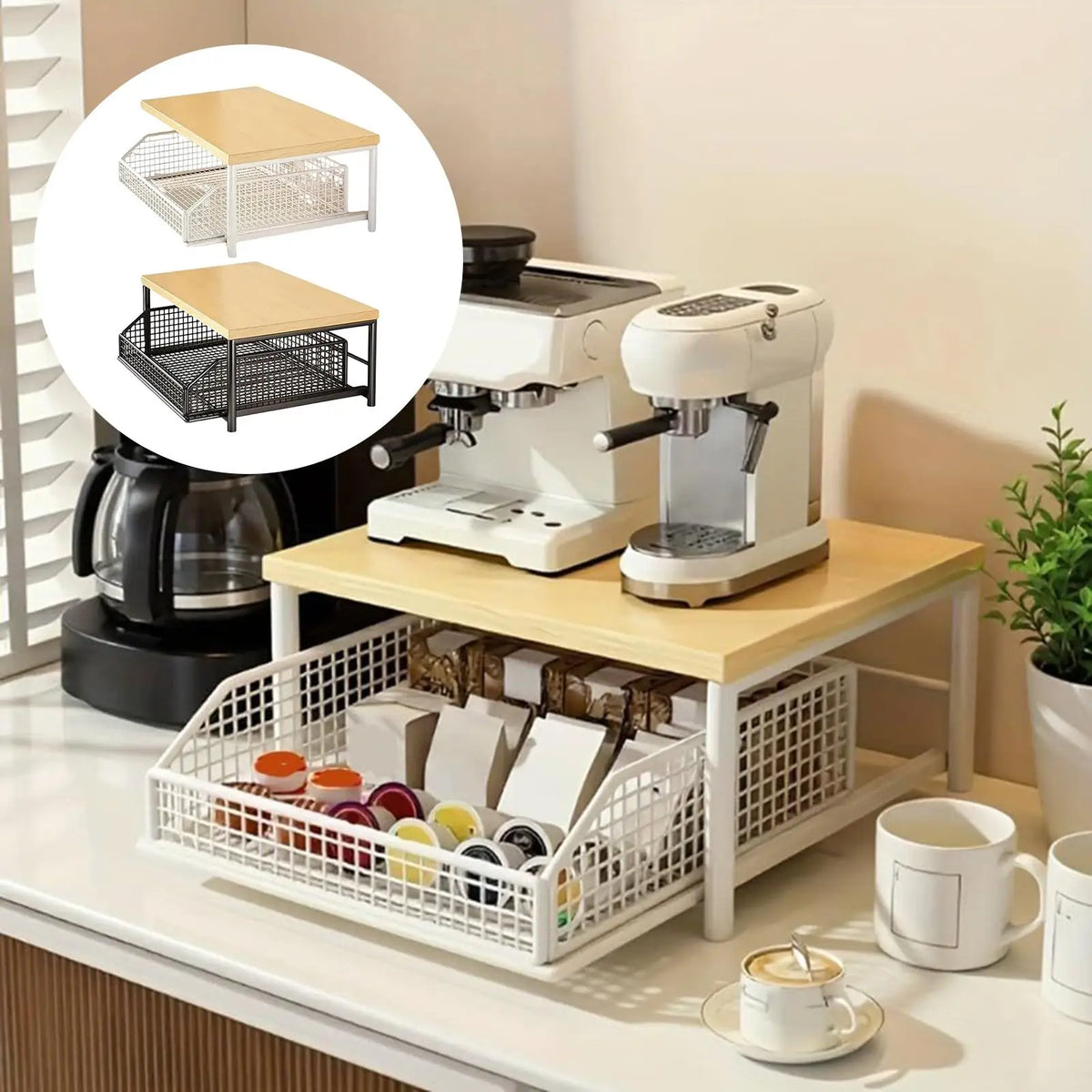 Countertop Organizer Multi-Use Shelf Microwave Spices Coffee