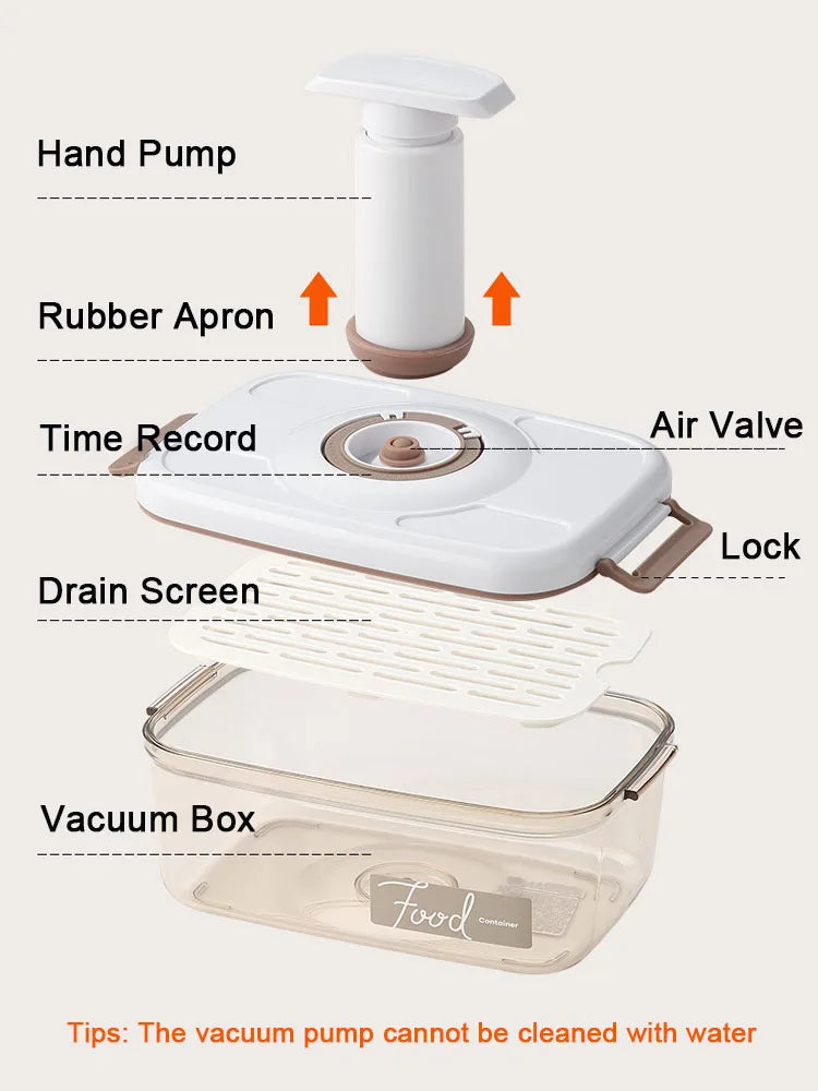 Food Vacuum Storage Box Fresh-Keeping Sealed Canister Large