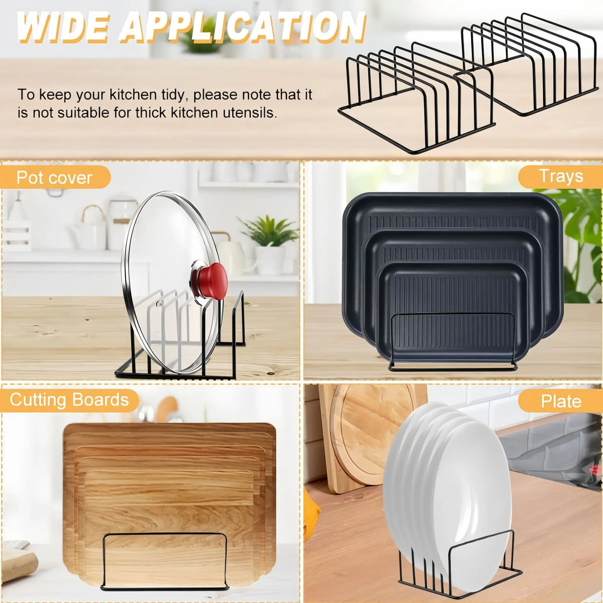 5-Tier Cutting Board Rack Carbon Steel Cutting Board