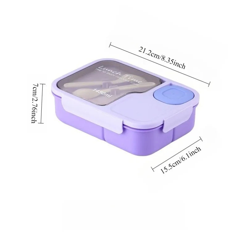 Bento Box- Lunch Box Built-In Tableware Sauce Box