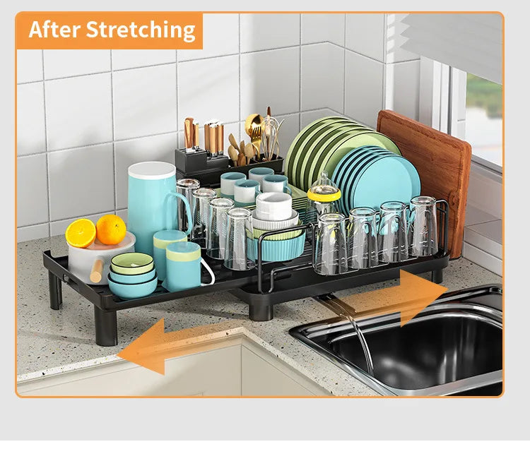 Dish Drying Rack Dish Rack Drainboard Expandable Dish
