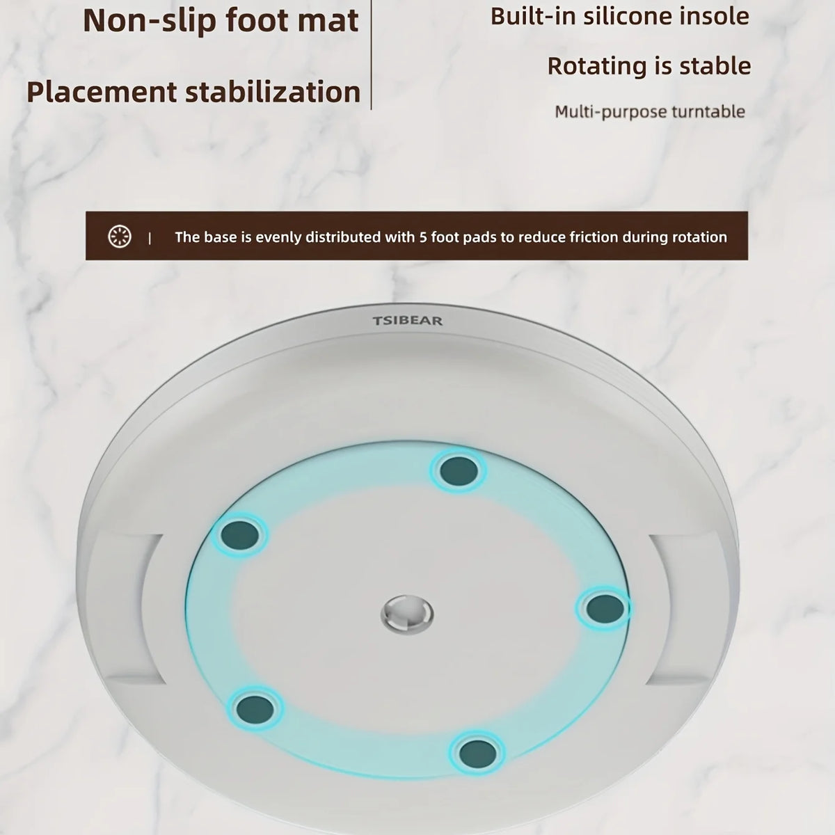 1pc Multi-Functional 360 Rotating Organizer - Durable Plastic