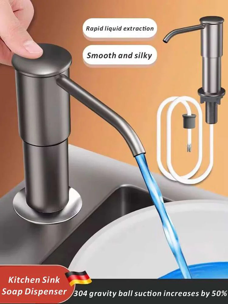Counrtertop Dishes Dispenser Extention Tube Hand Press Soap