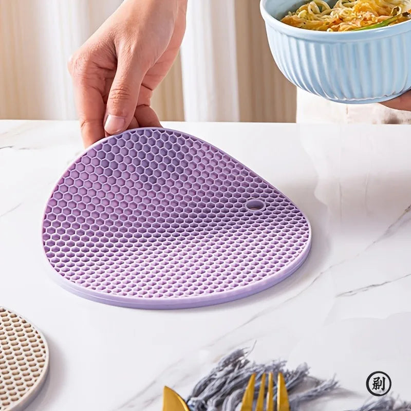1pc Silicone Anti Scalding Mat Pot Rack Countertop