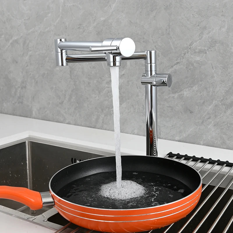 Ciencia Brass Pot Filler Faucet Wall Mount Sink