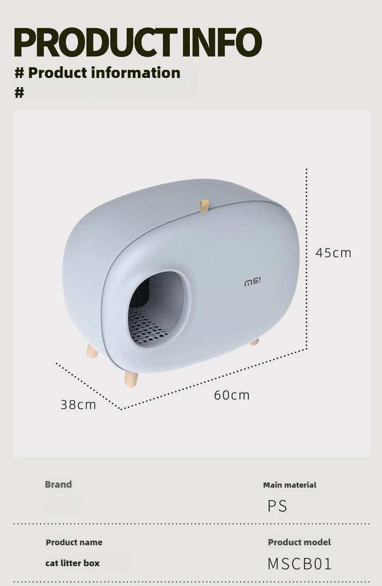 Makesure Cat Litter Box Fully Enclosed Cat Toilet