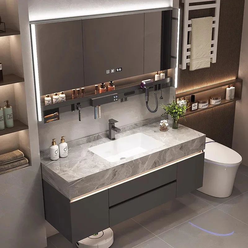Paper Drawers Bathroom Cabinet Organizer Storage Mirror Toilet