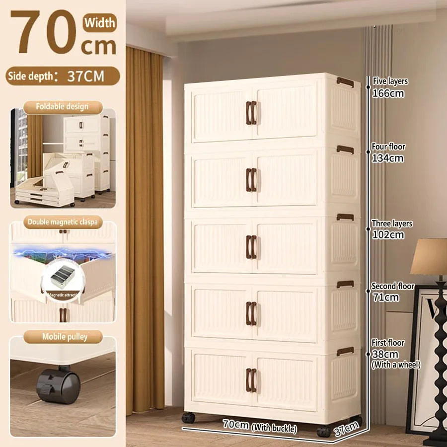 Storage Box Foldableing Cabinet Storage Cabinet Clothes Toys