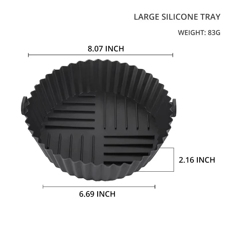 Air Fryer Silicone Baking Tray Mat Circular High-Temperature