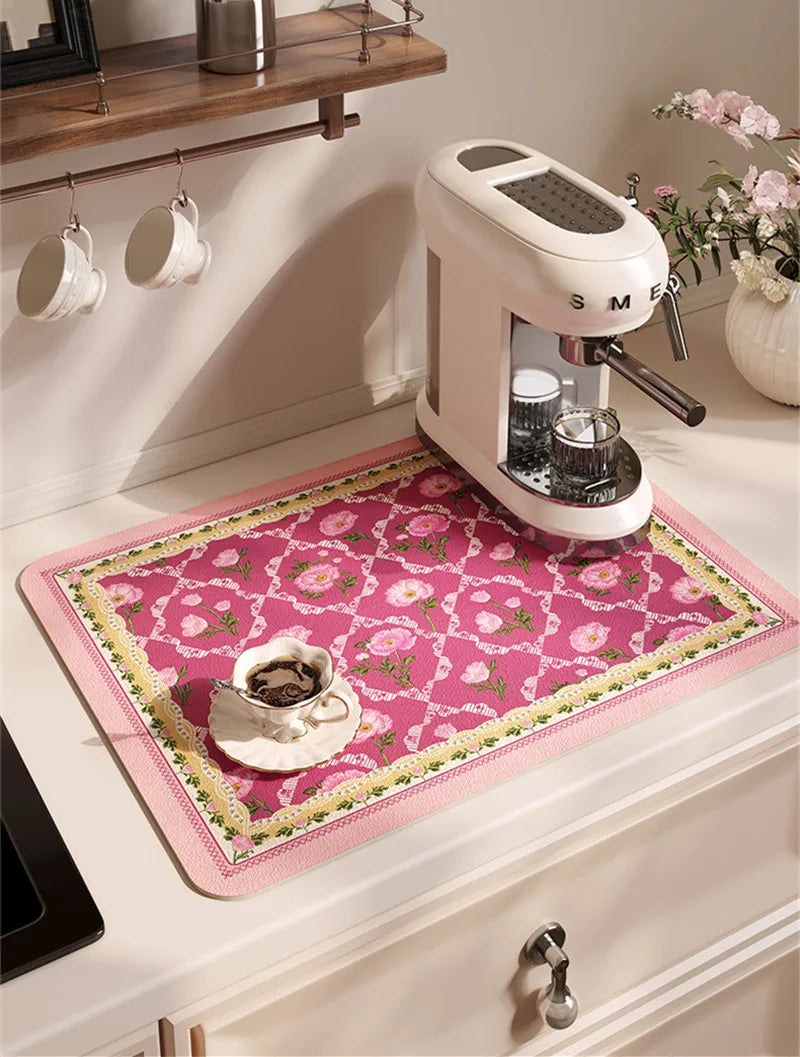 Dish Drying Mat Super Absorbent Counter Draining Mat