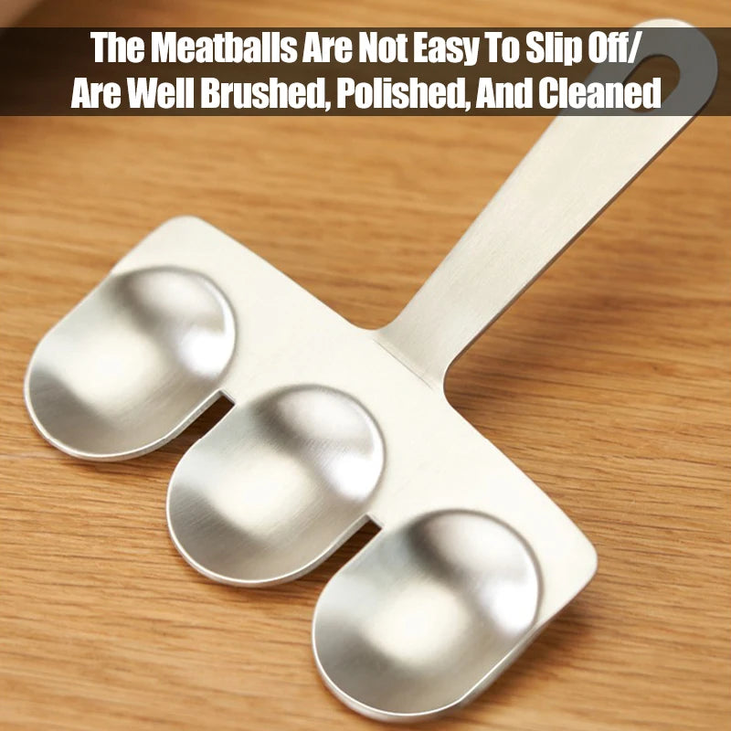 304 Stainless Steel Meatball Scoop Easy-Release Non-Stick Fish
