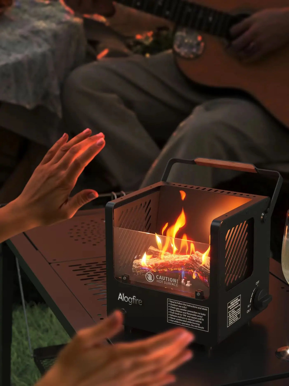 Alogfire In Real Flame Camping Heater Stove Fire