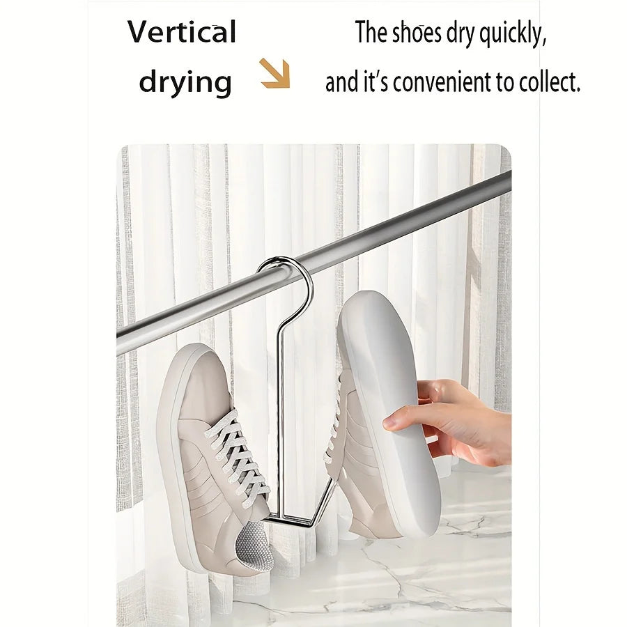 2pcs Stainless Steel Shoe Rack Hanging Drying Rack