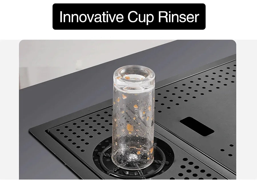 Asras Nano Black Small Size Sink Cup Washer