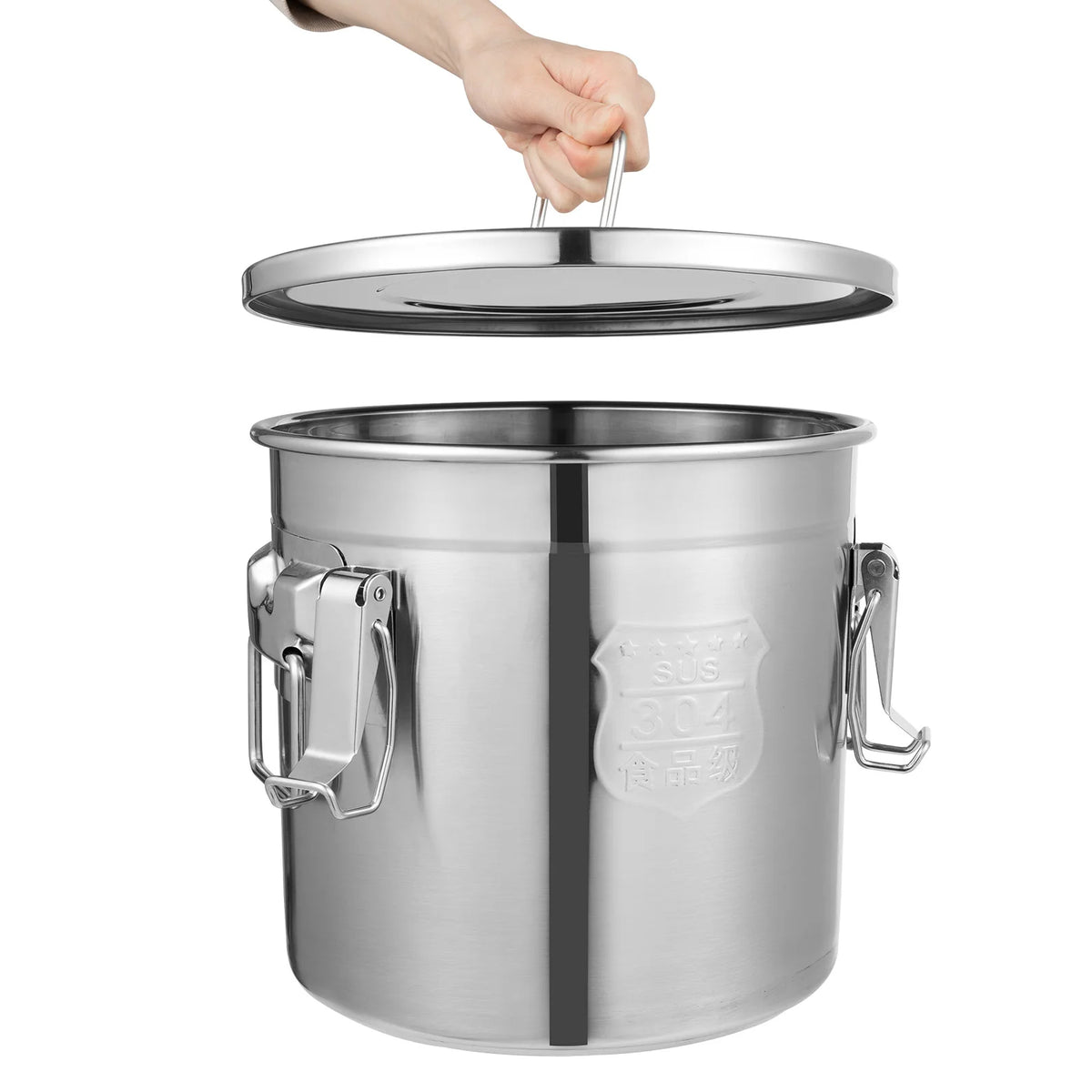 Bymaocar 12l 304 Stainless Steel Cereal Container Metal