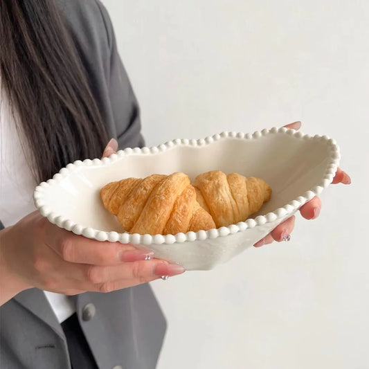 Ceramic Pearl Plates & Bowls - Practical Breakfast