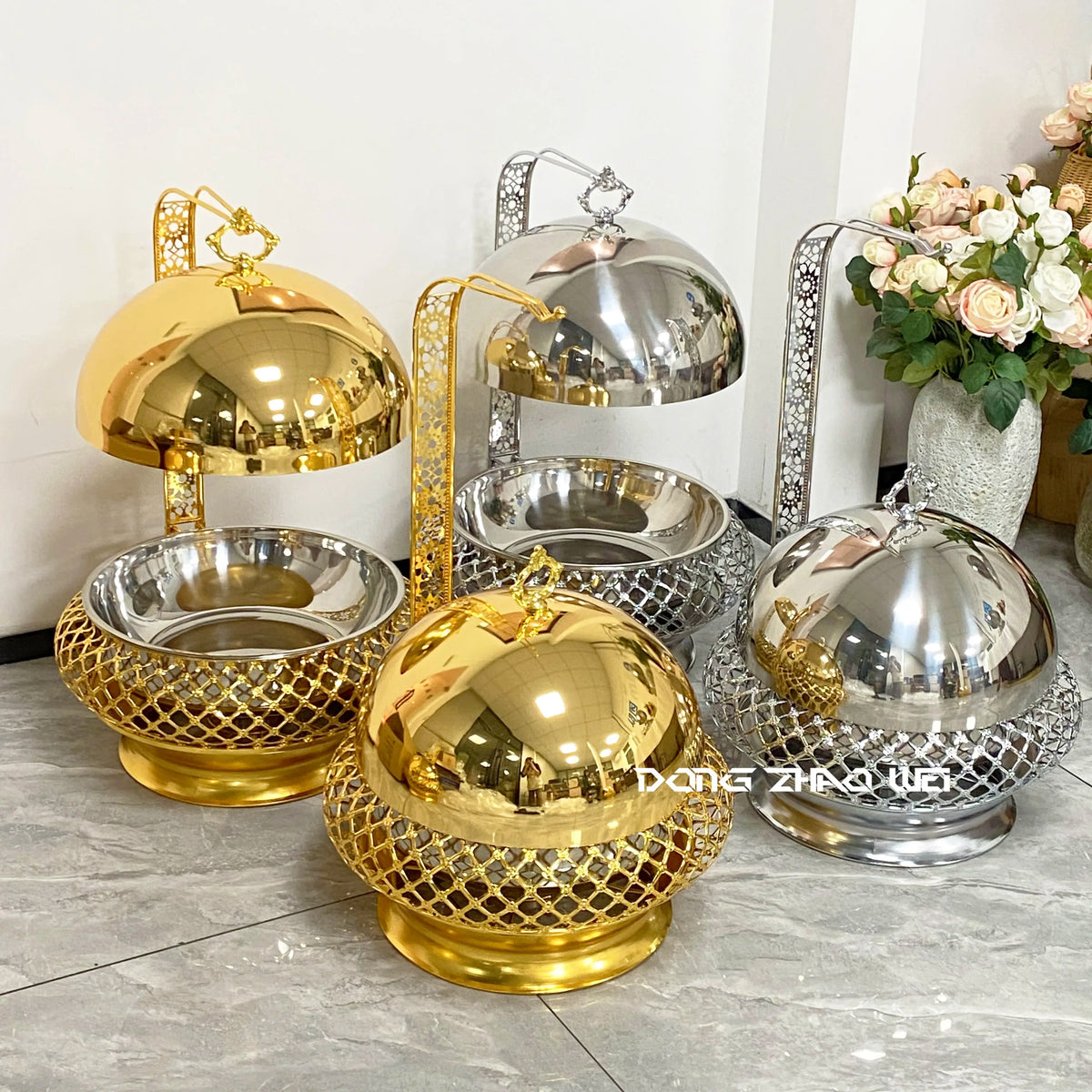 Wedding Party Luxury Serving Chaffing Dishes Buffet Food