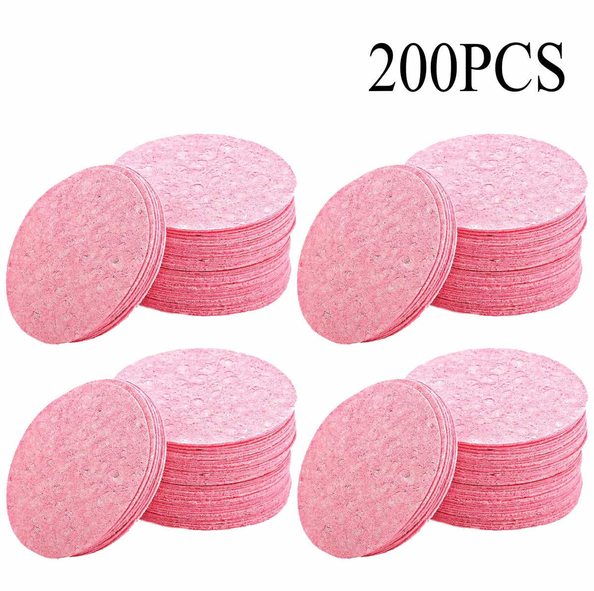 50-1000pcs Compress Face Wash Puff Natural Wood Pulp