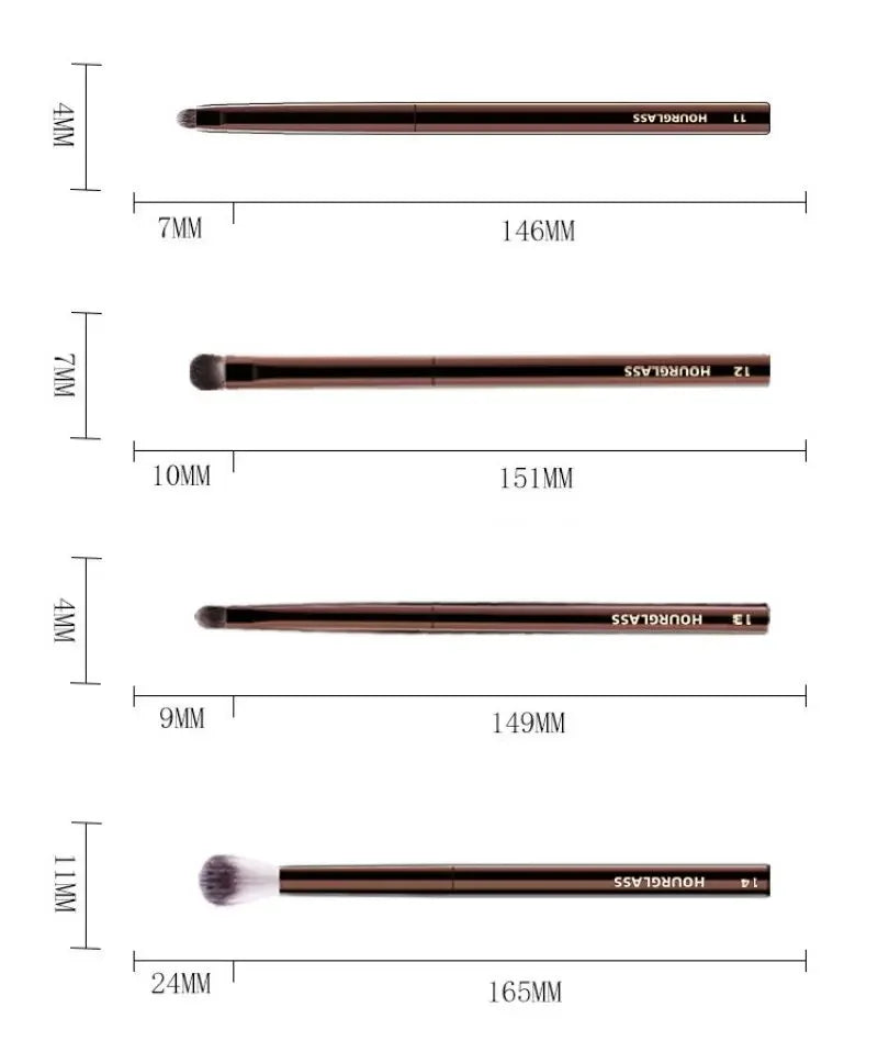 Hourglass Full 23pcs Luxury Makeup Brushes Soft Synthetic