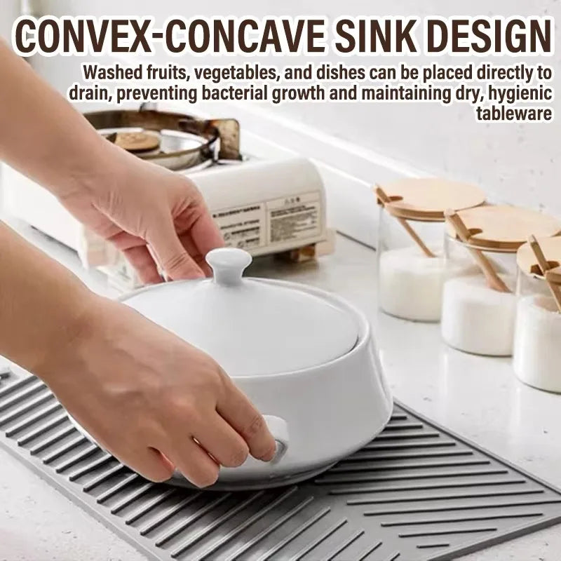 Silicone Drying Mat Pot Dishes Nonslip Heat Resistant