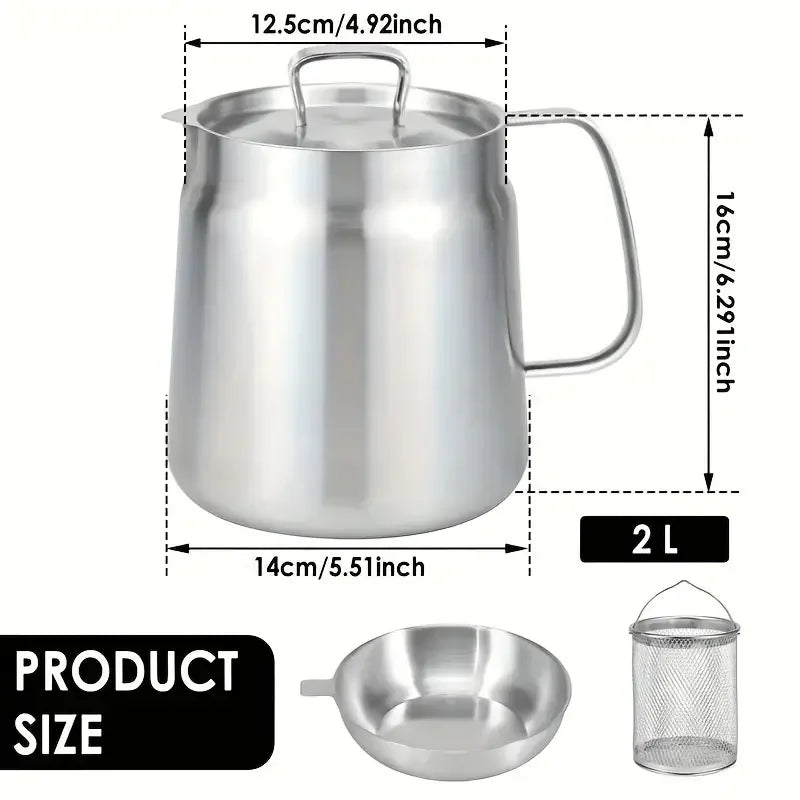 Deep Frying Pot 304 Stainless Steel Mini Deep