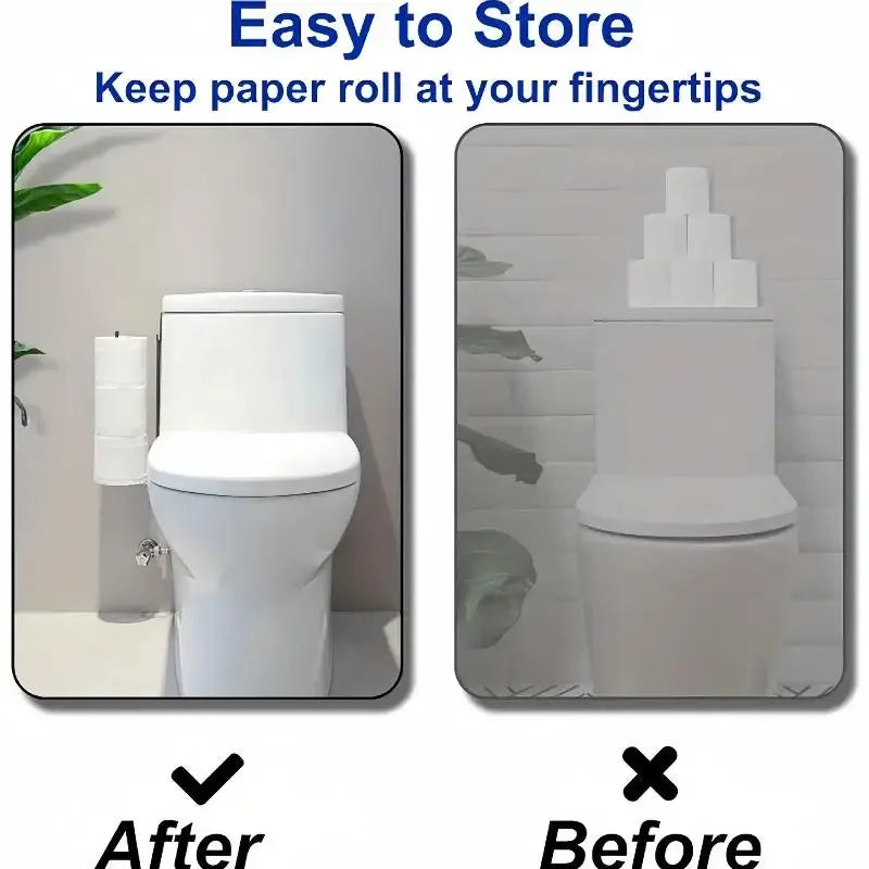 1/2/3pcs Wall Mounted Bathroom Organizer No Drill Paper