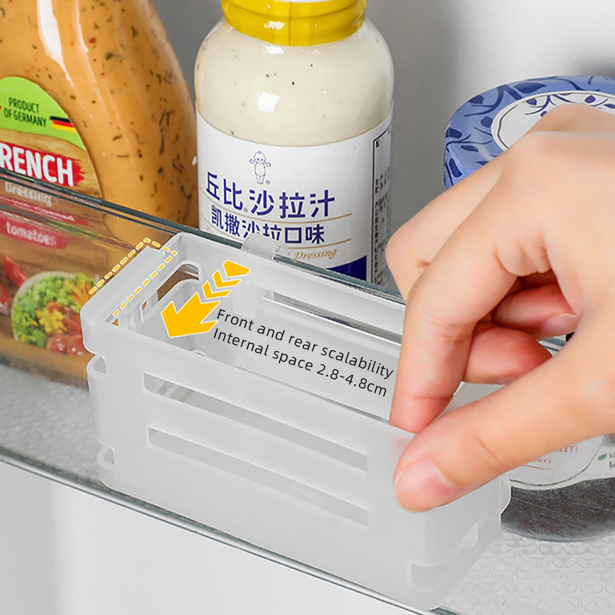 Scalable Fridge Food Organizer Container Refrigerator Side Door