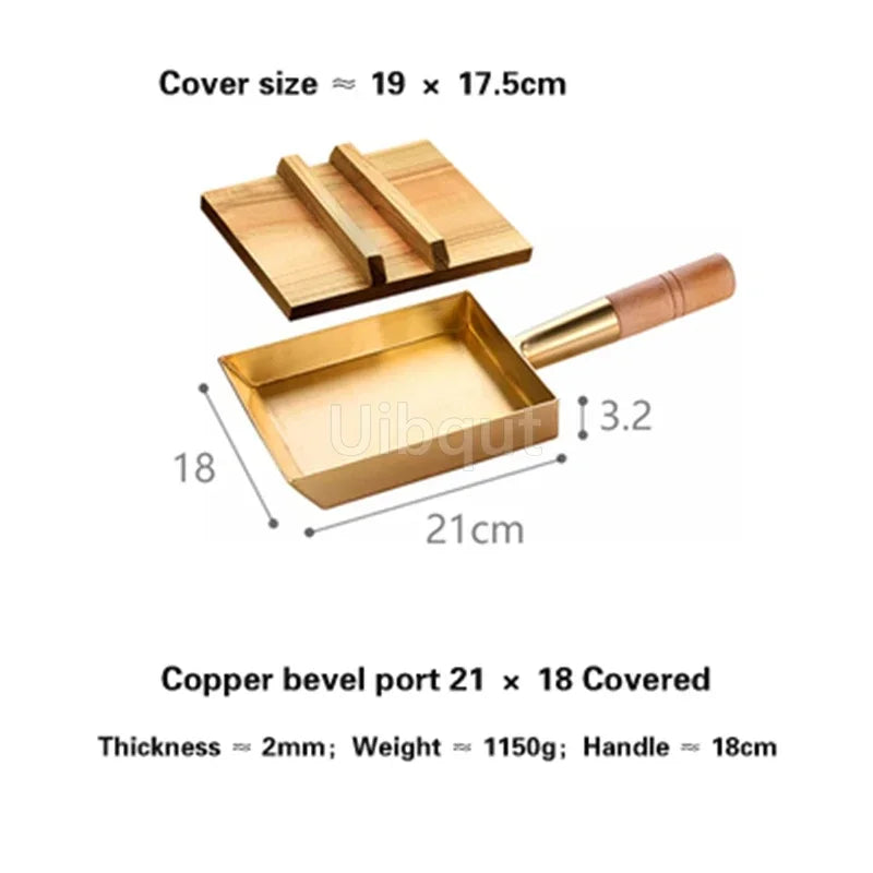 Brass Baking Tray Copper Frying Pan Square Pan