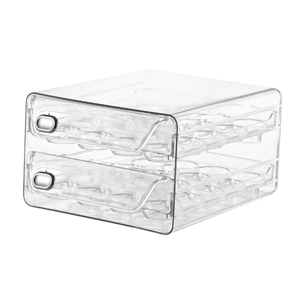 Eggs Organizer Drawer Transparent Egg Holder Double Layers