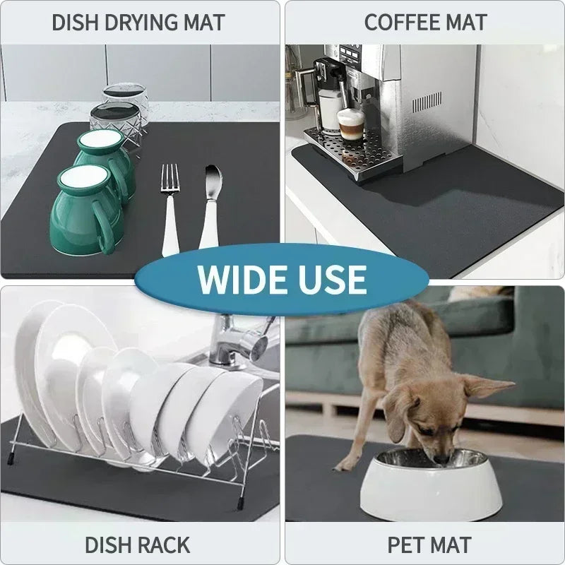 Coffee Bar Drying Mat Fashion Decor Non-Slip Heat