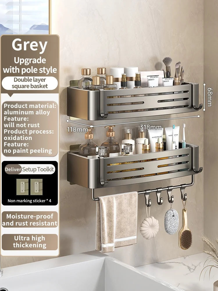 No Need To Drill Wall Installation Aluminum Bathroom