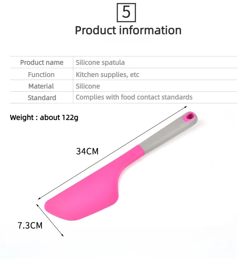 Silicone Spatula Heat Resistant Non-Stick Turner Spatula Baking