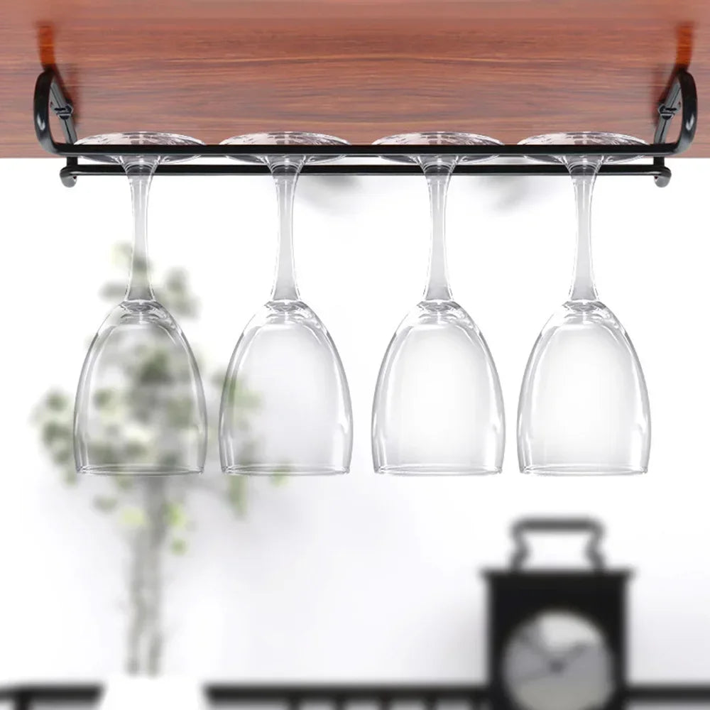Iron Wall Mount Wine Glass Rack Hanging Wine