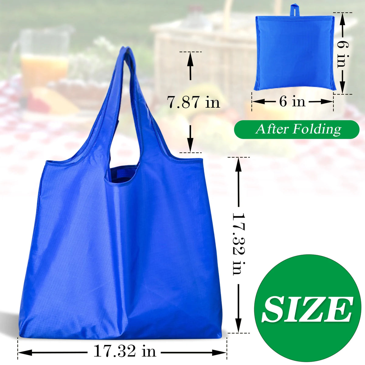 Reusable Grocery Bags Foldable Shopping Bags Machine Washable
