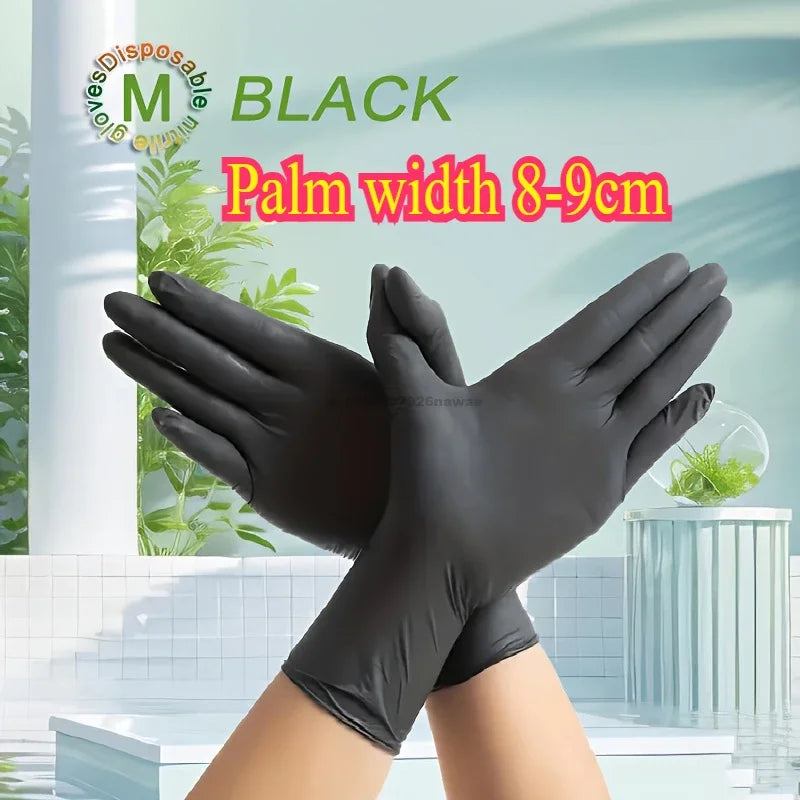 Gloves Disposable Nitrile Latex Gloves Black Washing Tableware