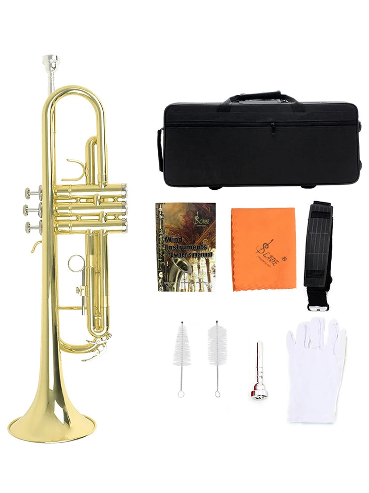 Slade Trumpet Bb Flat Brass Material Trumpet Professional