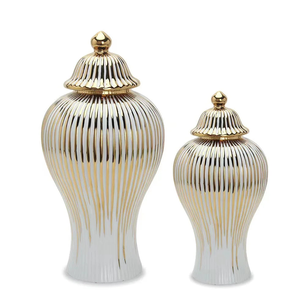 Vase Ceramic Luxury Electroplated General Jar European Ceramic