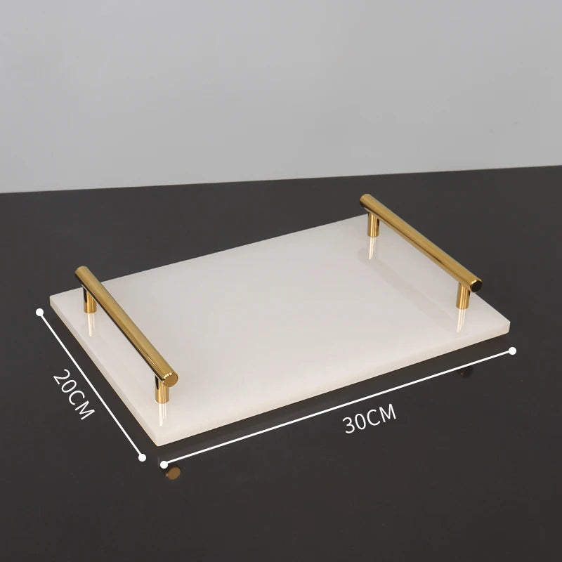 White Onyx Natural Marble Bathroom Gold Luxury Soap