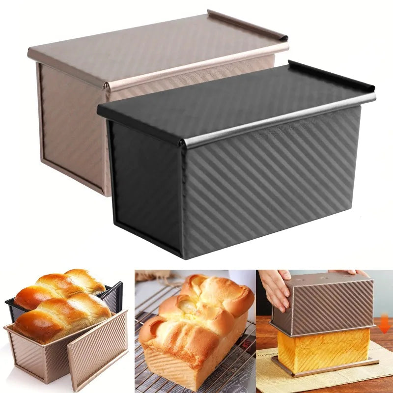 Rectangle Loaf Pan Lid 1lb Non-Stick Bread Baking