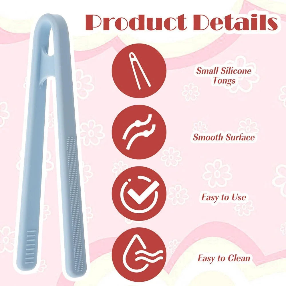 Silicone Food Tongs Long Handle Mini Silicone Small