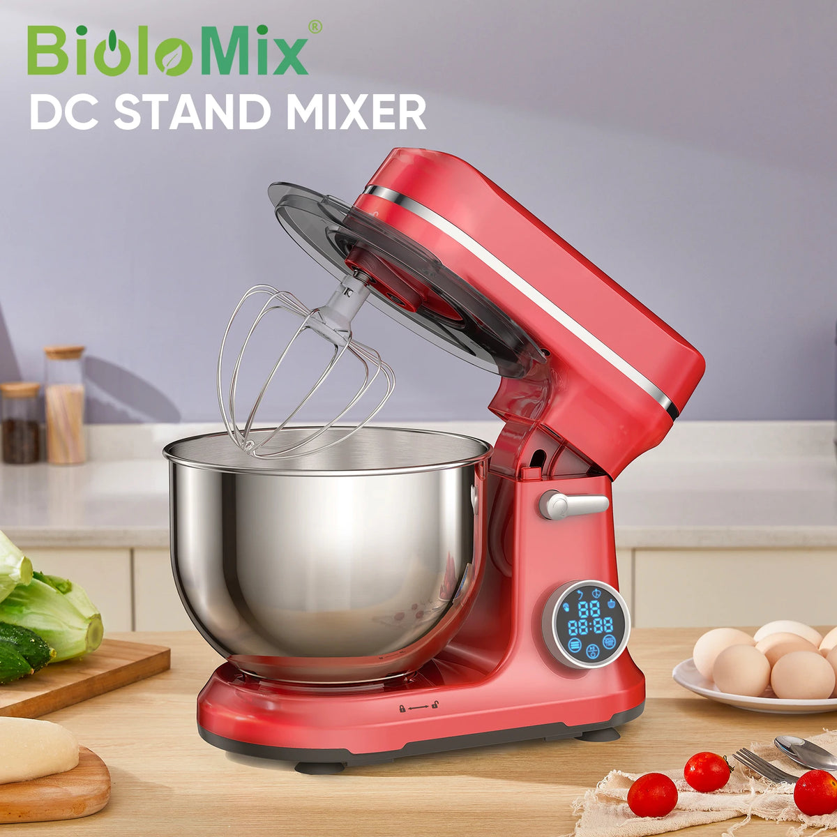 Biolomix Food Stand Mixer 1200w 11-Speeds Dc Motor