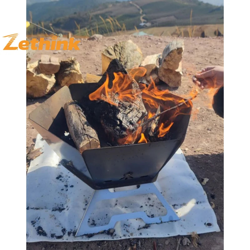 Campfire Pit Camping Wood Charcoal Bonfire Stove Stainless