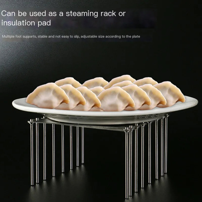 Stainless Steel Dish Rack - Adjustable Drainer Foldable