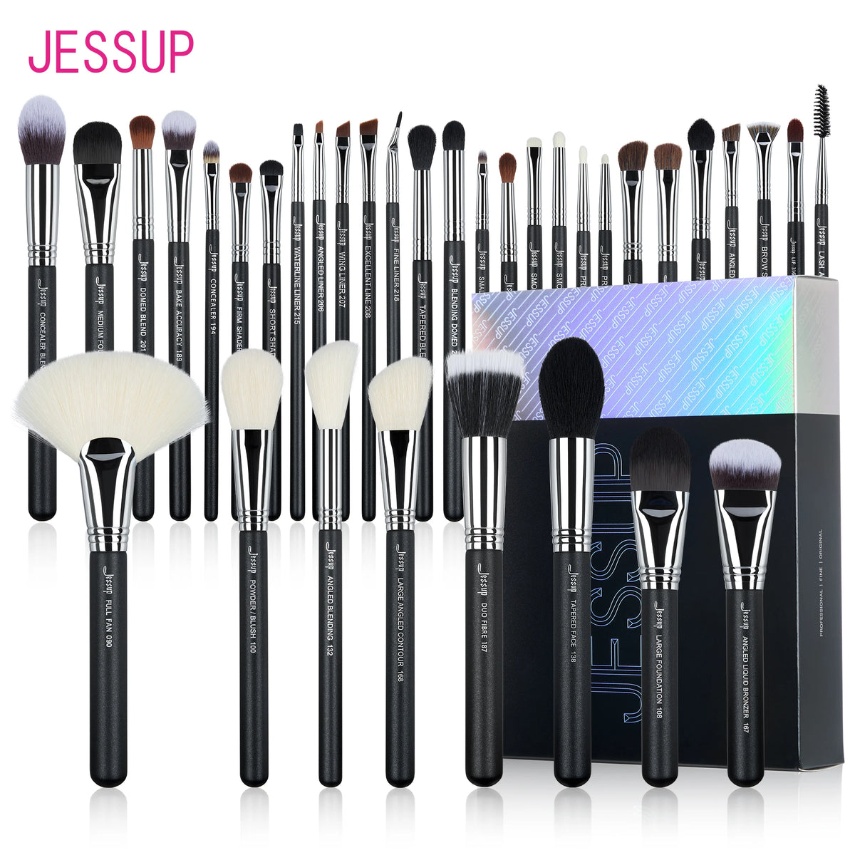 Jessup Professional Makeup Brushes 35pcs Synthetic Foundation